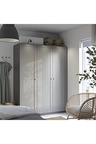 IKEA gardırop, koyu gri-gri, 150x60x201 cm