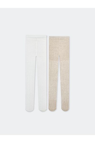 LC Waikiki Lcw Baby Basic Baby Girl Pantyhose Pack of 2