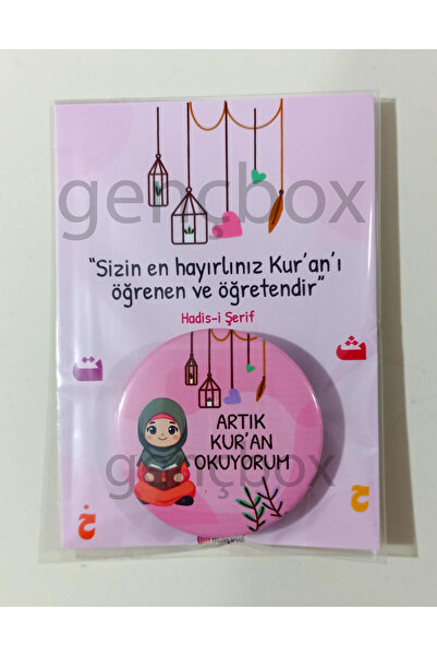 Genç Box Artık Kur'an Okuyorum  - Kız Çocuk Kartlı Paket (20 ADET-PEMBE RENK)
