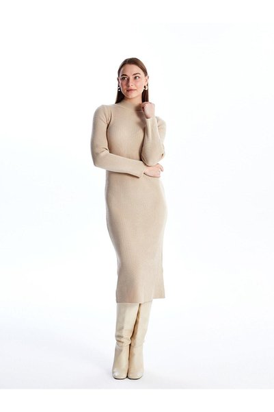 LC Waikiki Lcwaikiki Classic Half Turtleneck Women's Knitwear Dress