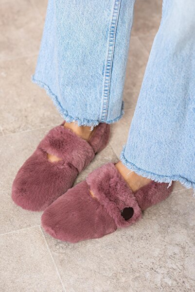 diclepolat Γυναικείες μπαλαρίνες Olly Pudra - Λούτρινη λεπτομέρεια με γούνα V...