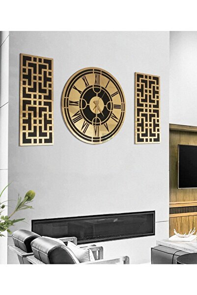 Genel Markalar Roma Rakamlı Modern & Şık Tasarım Mdf Üzeri Gold Aynalı Pleksi...