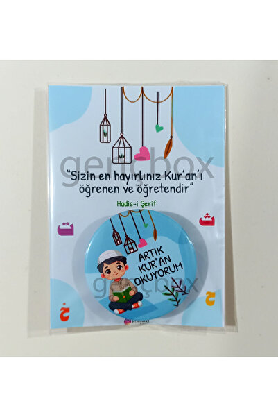 Genç Box Artık Kur'an Okuyorum  - Erkek Çocuk Kartlı Paket (20 ADET-MAVİ RENK)