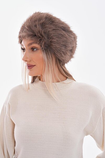 FELLMENS Γυναικεία βελούδινη μπαντάνα με απαλή υφή Mink