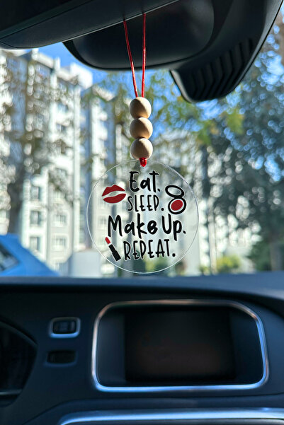 lusidadesign Eat Sleep Make Up Repeat Dikiz Aynası Süsü Hediye Kutulu Makyaj ...