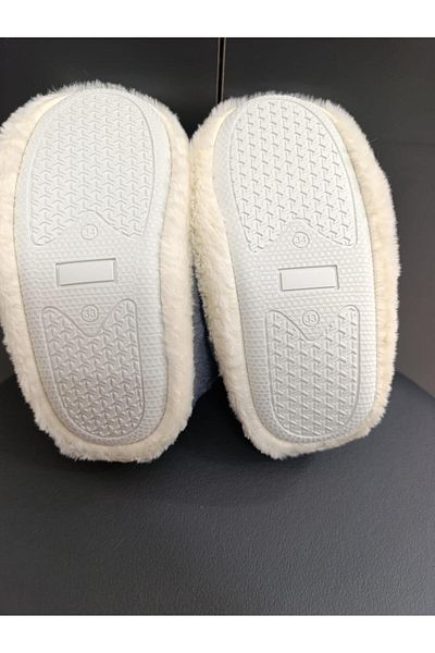 Bukond Cotton Lined Children's Shoes - Cat Figure, Non-Slip Sole, Multi-Purpose Nursery and Home Shoes