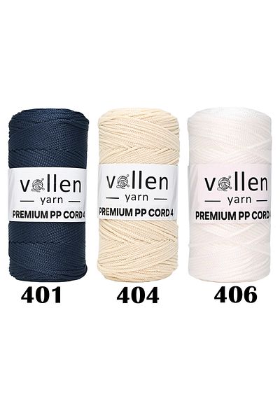 vollen yarn 1000 gr Πολυεστερικό νήμα μακραμέ, 2mm Σετ 5, Σχοινί μακραμέ, Σχοινί Supla, Σχοινί τσάντας, 1150 μέτρα