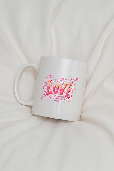 feinas كوب بورسلين من Love Love