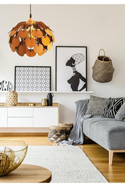 hü ma tasarım ve aksesuar Circle Modern Aydınlatma Tasarım Globe Küre Doğal Ahşap Mdf 3d Lazer Kesim Rustik Salon Avize Aplik