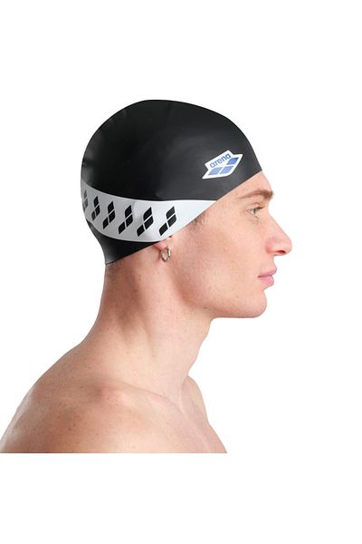 ARENA Силиконова шапка Bone Icon Black Swimmer - Team Stripe 001463111 YZM
