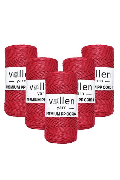 vollen yarn 1000 Gr Polyester Macrame Rope, 2mm Set of 5, Macrame Rope, Supla Rope, Bag Rope, 1150 Meters