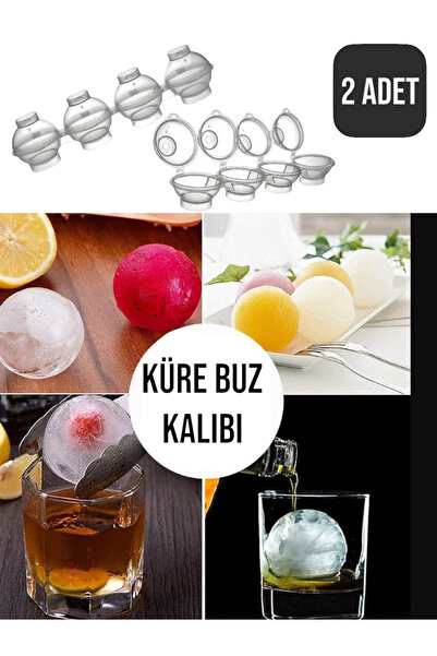 CocoVia (قطعتان) قالب كرة ثلجية مكون من 4 قطع | حاوية تخزين وعرض آيس بول فريز...