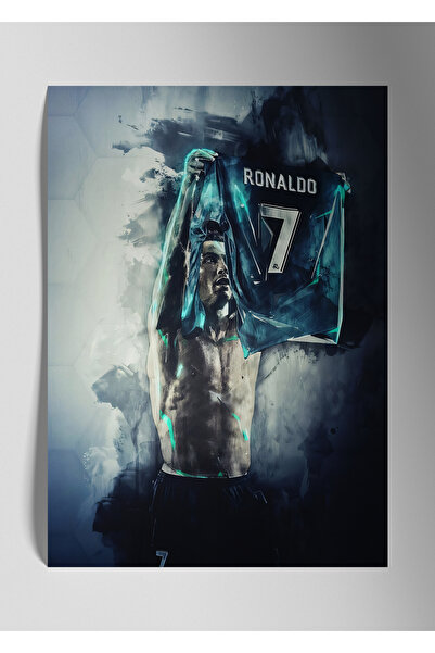 DekorHane Cristiano Ronaldo - Metal Tablo
