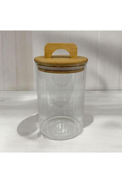 MİEN Mien Bamboo Vacuum Lid Glass Jar