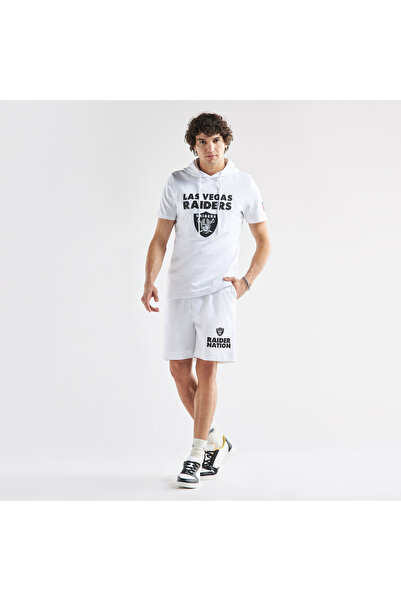 FAV Las Vegas Raiders Print Shorts with Elasticated Waistband and Pockets