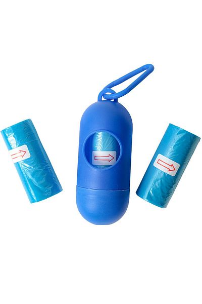 POŞET Blue Carrying Bag - Dirty Diaper, Garbage Bag and 3 Rolls (45 Bags)
