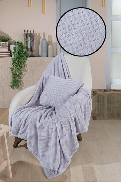 LADYNİL Wellsoft 140X140 Throw Pillow Cover - Armchair and Single Seat Cover, Tv Blanket 1 Piece