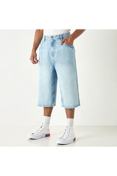 Starter Ecko Unltd Solid Shorts with Button Closure and Pockets
