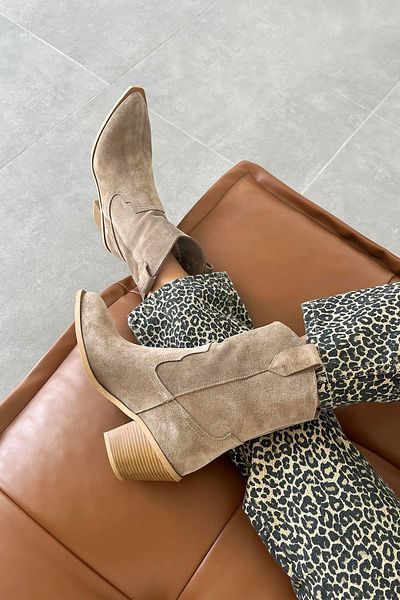 STRASWANS Mercury Mink Suede Genuine Leather Women's Heeled Boots