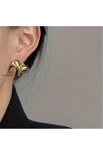mos&more Gold Modern Design Trend Women's Earrings