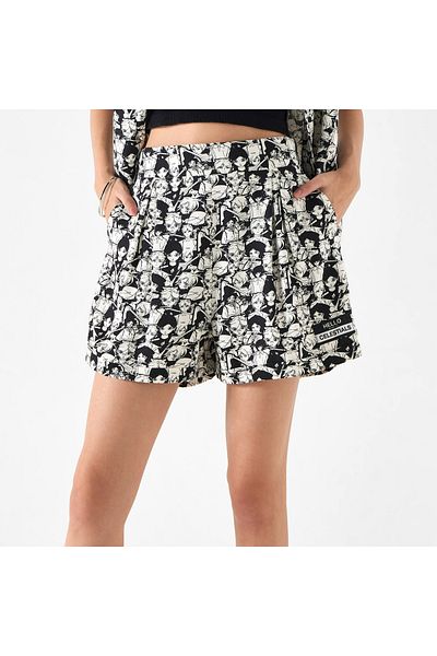 SP Characters All-Over The Celestials Print Shorts with Semi-Elasticated Waistband and Pockets