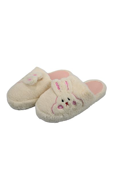 Sia Çanta Sia Comfortline Sliding Carpet Slippers - Furry Cute Rabbit and Frog Furry Grape