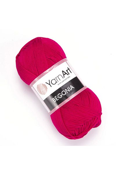 Yarnart Begonia - Mercerized Χέρι Πλεκτό Νήμα Φούξια-6358