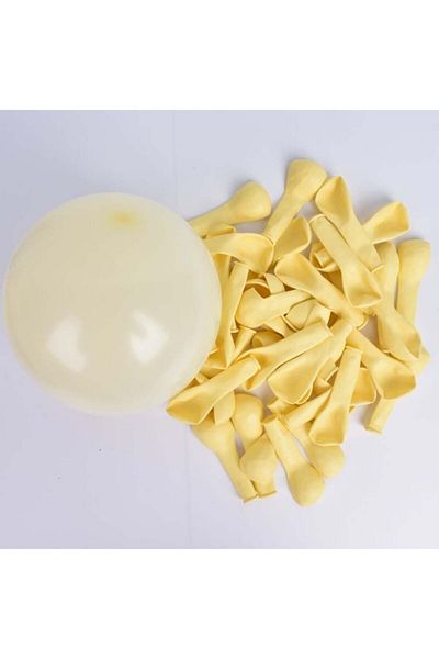 Öz-bal 10Pcs Good Quality Tiny 5 Inch Balloons Macarons Yellow Balloon - Small Size Party Balloons