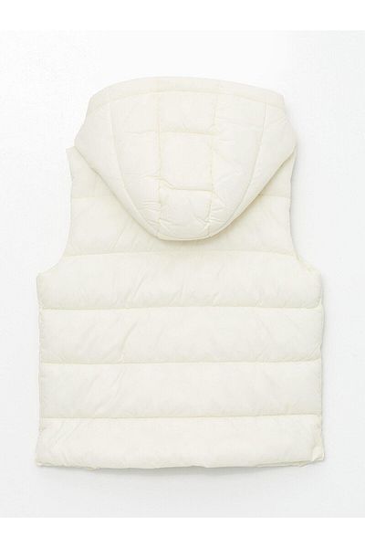 LC Waikiki LCW Kids Ecru με κουκούλα για κορίτσια φουσκωτό γιλέκο İMREX GLOBAL