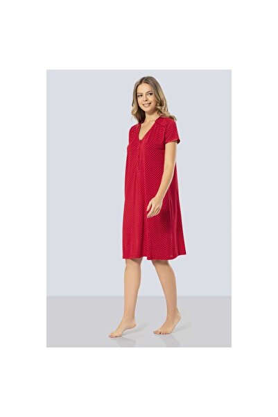TÜREN 3293 Point Nightgown - Red