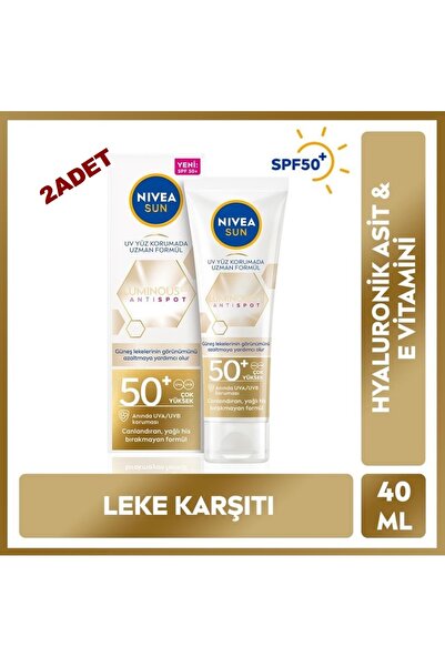 NIVEA Luminous 630 Leke Karşıtı Yüz Kremi 40ml, Spf50, Hyalüronik Asit, E Vit...