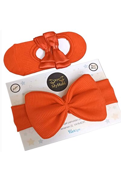 MyHubi 2-Piece Combination Handmade Baby Girl GRAND Bandana & Ballerina Socks with Special Accessories
