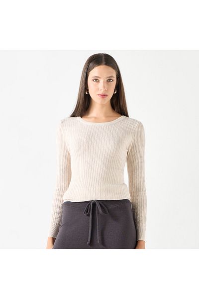 2Xtremz Textured Sweater with Round Neck and Long Sleeves