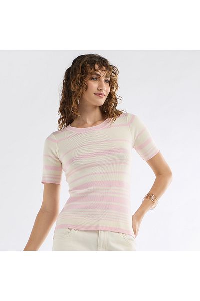 FAV Striped Round Neck Top
