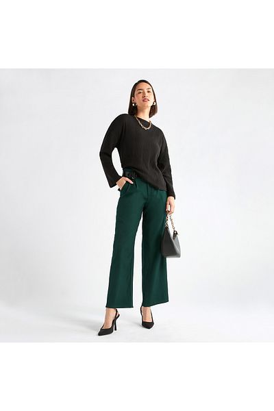 FAV Ribbed High Neck Sweater with Long Sleeves