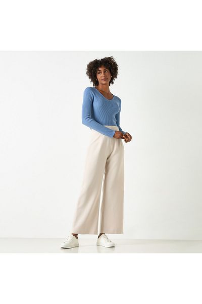 2Xtremz Ribbed V-Neck Sweater with Long Sleeves