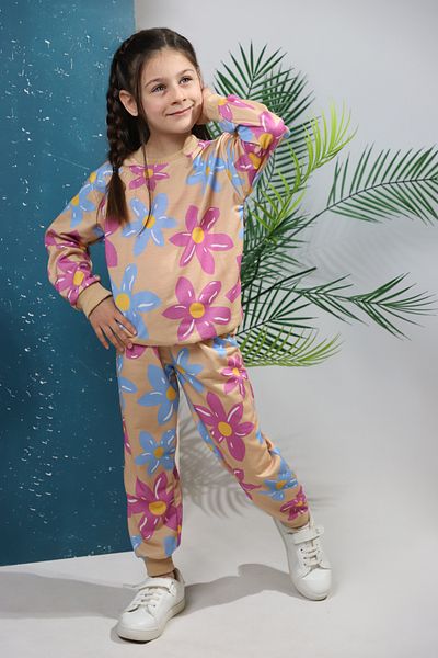 RISTAK Girl's Floral Bottom Top Suit