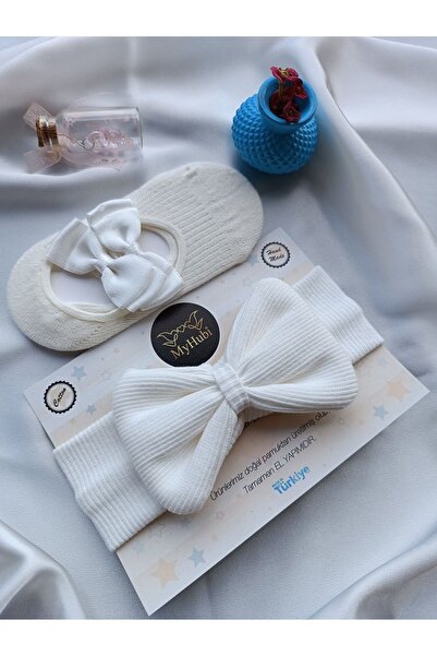 MyHubi 2-Piece Combination Handmade Baby Girl GRAND Bandana & Ballerina Socks with Special Accessories