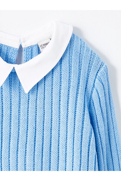 LC Waikiki Lw - Gömlek Yaka Kız Çocuk Triko Kazak