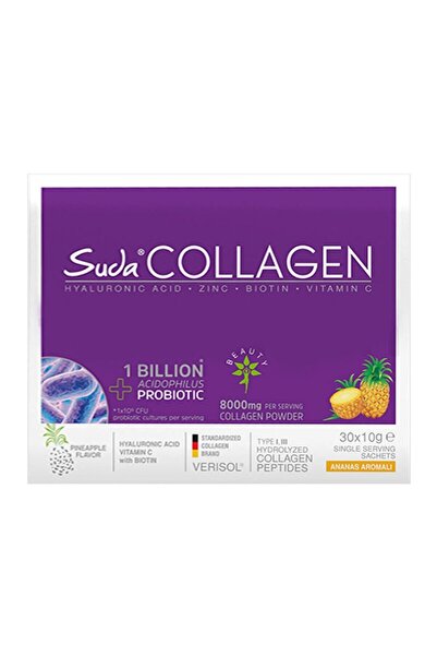 Suda Collagen + Probiotic Ananas Aromalı Pineapple Saşe 30x10 Gr