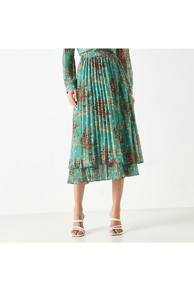 2Xtremz All-Over Floral Print Skirt with Elasticated Waistband
