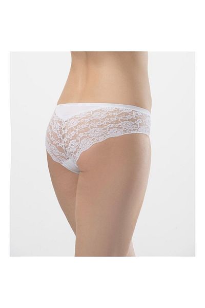 TÜREN Chiloți bikini damă din Lycra din dantelă albă Set de 2 - 956