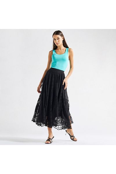 FAV Lace Midi Skirt with Elasticated Waistband