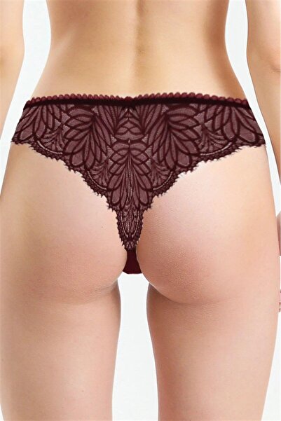 Magic Form 185 Жіночі мереживні трусики-боксерки бордового кольору