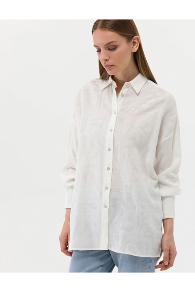 Pierre Cardin Ecru Linen Blended Oversize Shirt 50262545 -Vr019