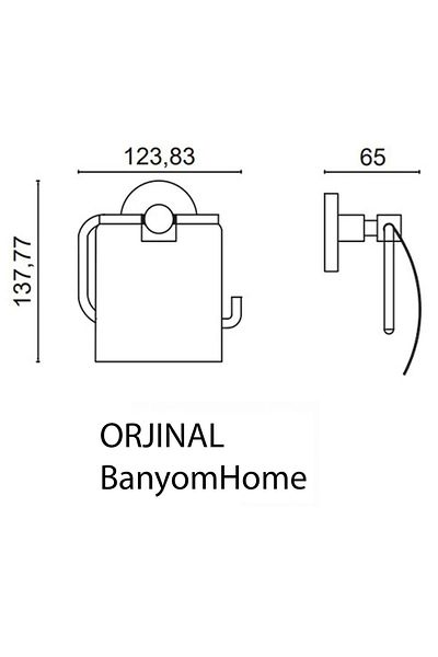 ÇELİK BANYO Stainless Brass Flora Toilet Paper Holder
