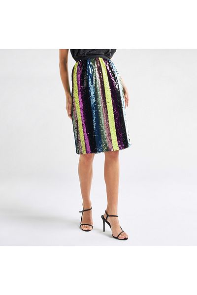 FAV Sequin Embellished Skirt with Elasticated Waistband