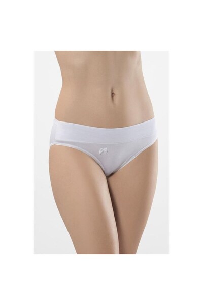 TÜREN 955 Chiloți bikini din bumbac lycra cu talie elastică pentru femei, pac...