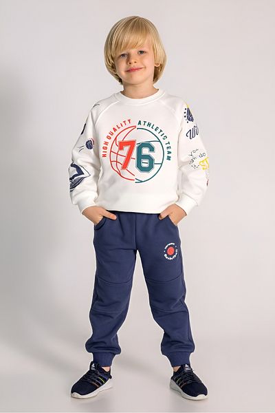 DMB BOYS & GIRLS Çaren Kids- Αγόρια με λεπτομέρεια εκτύπωσης χωρίς σαρντόν Σετ φόρμας 2 τεμαχίων