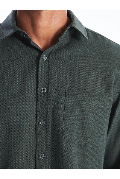 LC Waikiki Ανδρικό πουκάμισο με μακρυμάνικο ποπλίνα LCWAIKIKI Classic Regular Fit